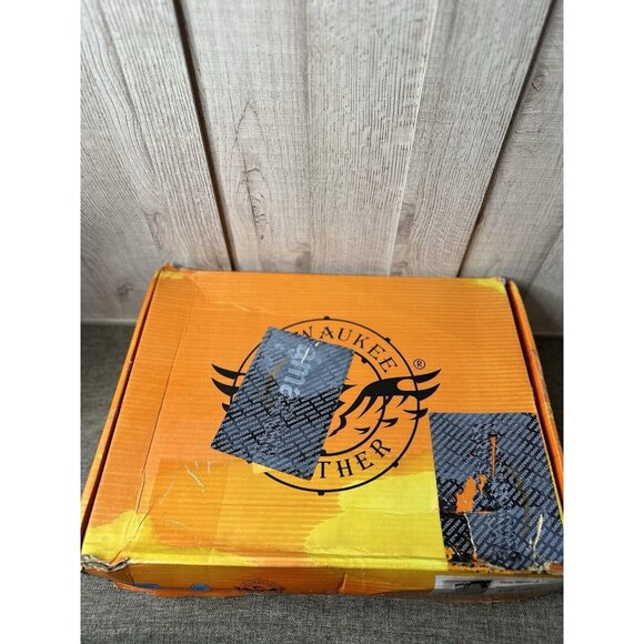 Milwaukee Leather Boots Mens Size 10 Stars and Stripes Motorcycle Rider Harness - Picture 11 of 11